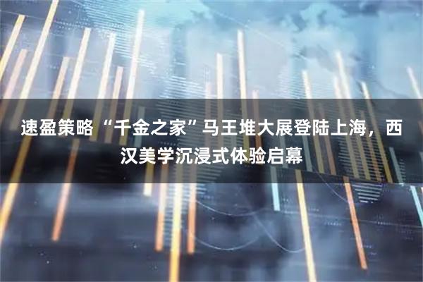 速盈策略 “千金之家”马王堆大展登陆上海，西汉美学沉浸式体验启幕